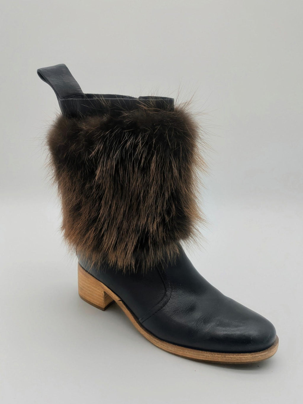 Beaver Fur Slip-on Boot Cuffs