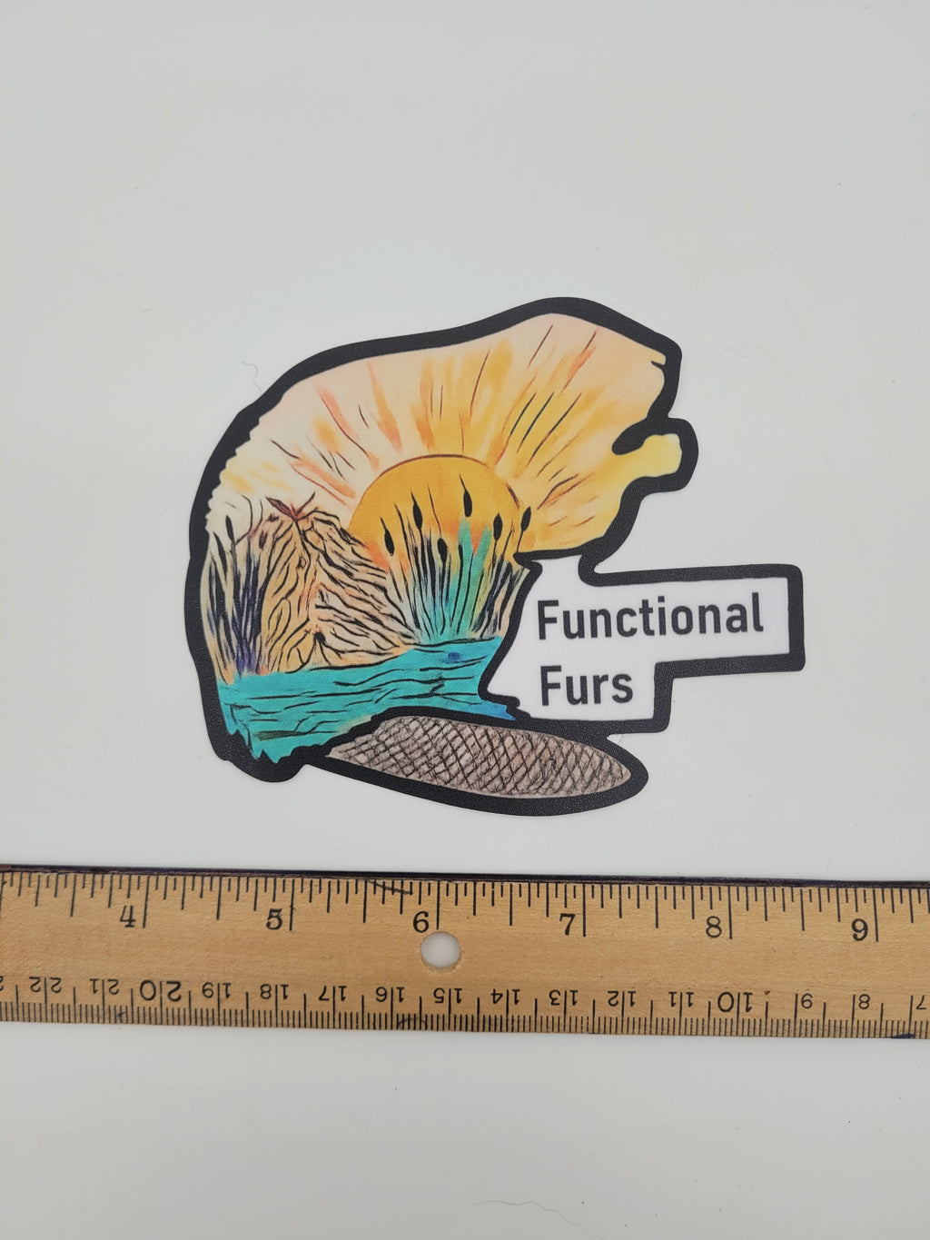 Beaver Landscape Sticker