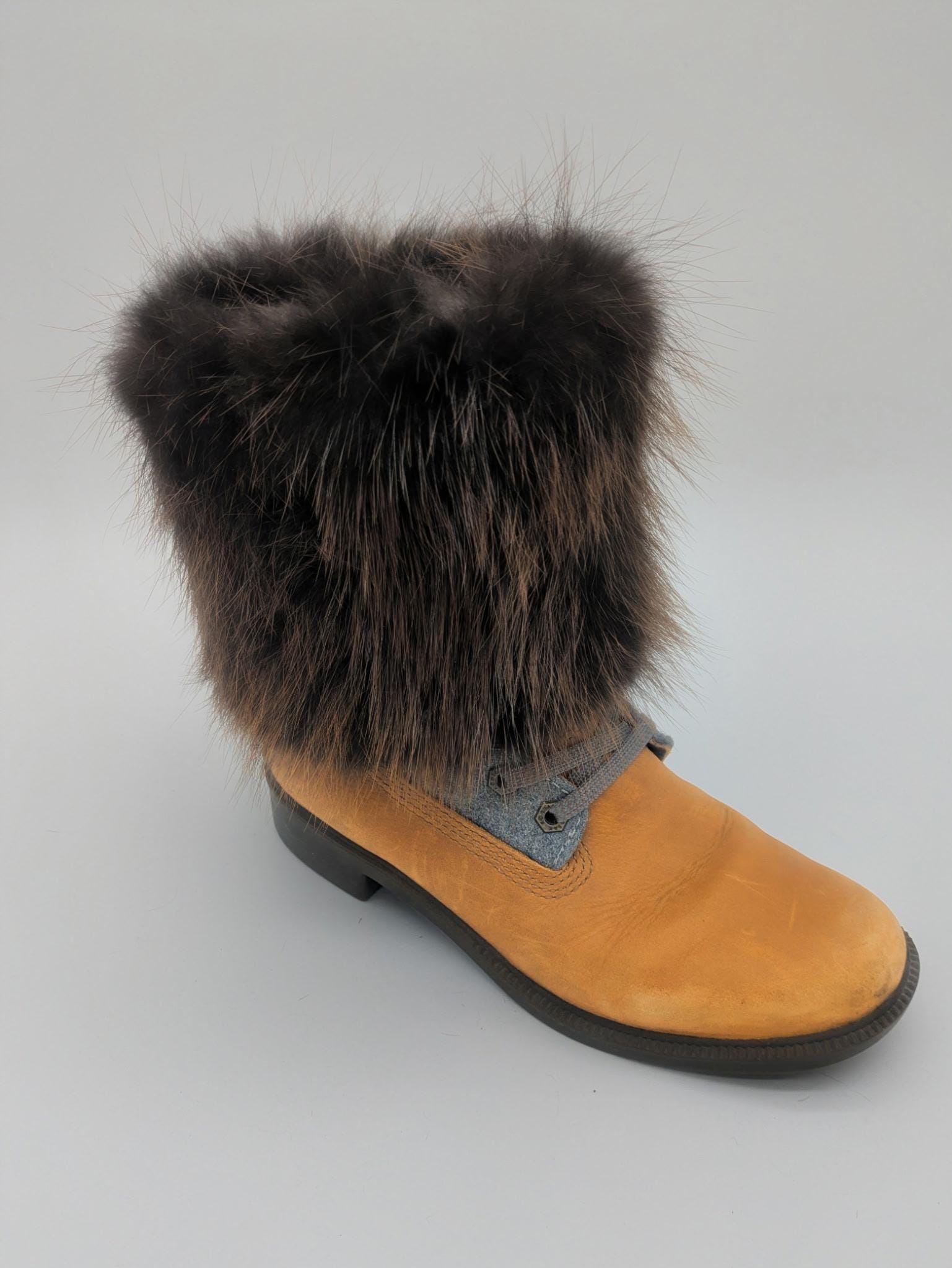 Beaver Fur Slip-on Boot Cuffs