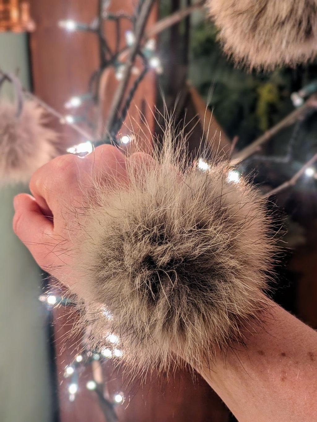 Fur Pompom Hair Ties