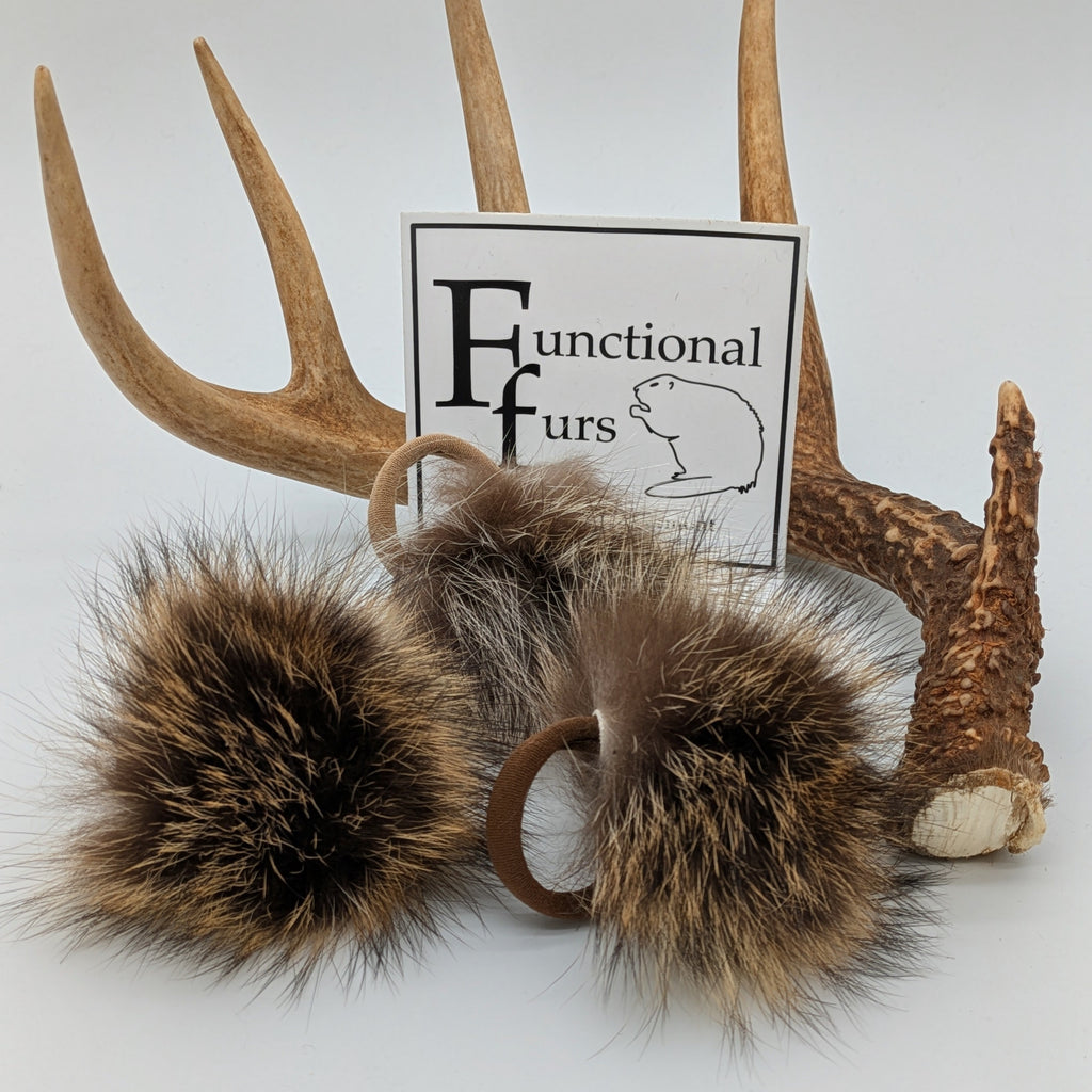 Fur Pompom Hair Ties