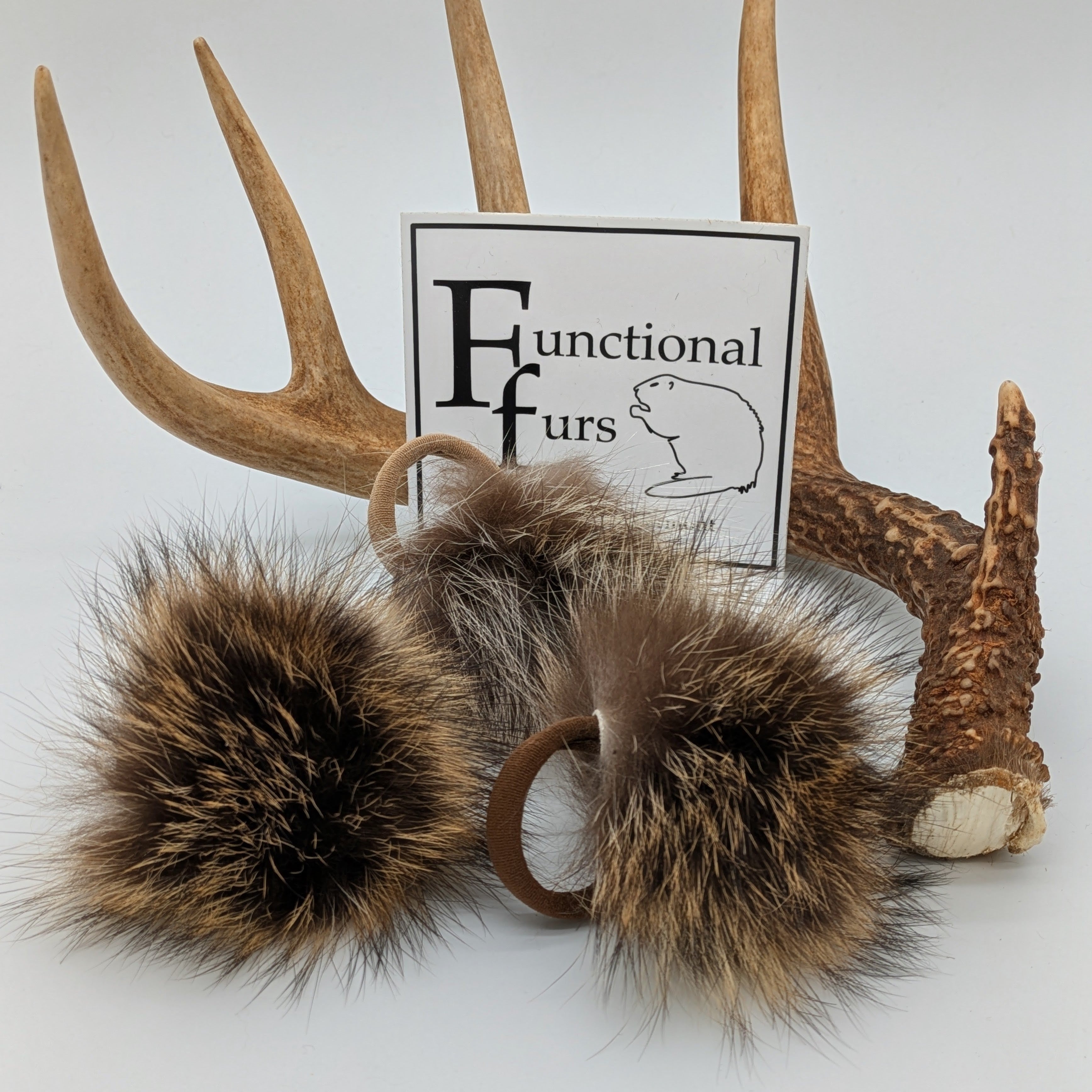 Fur Pompom Hair Ties