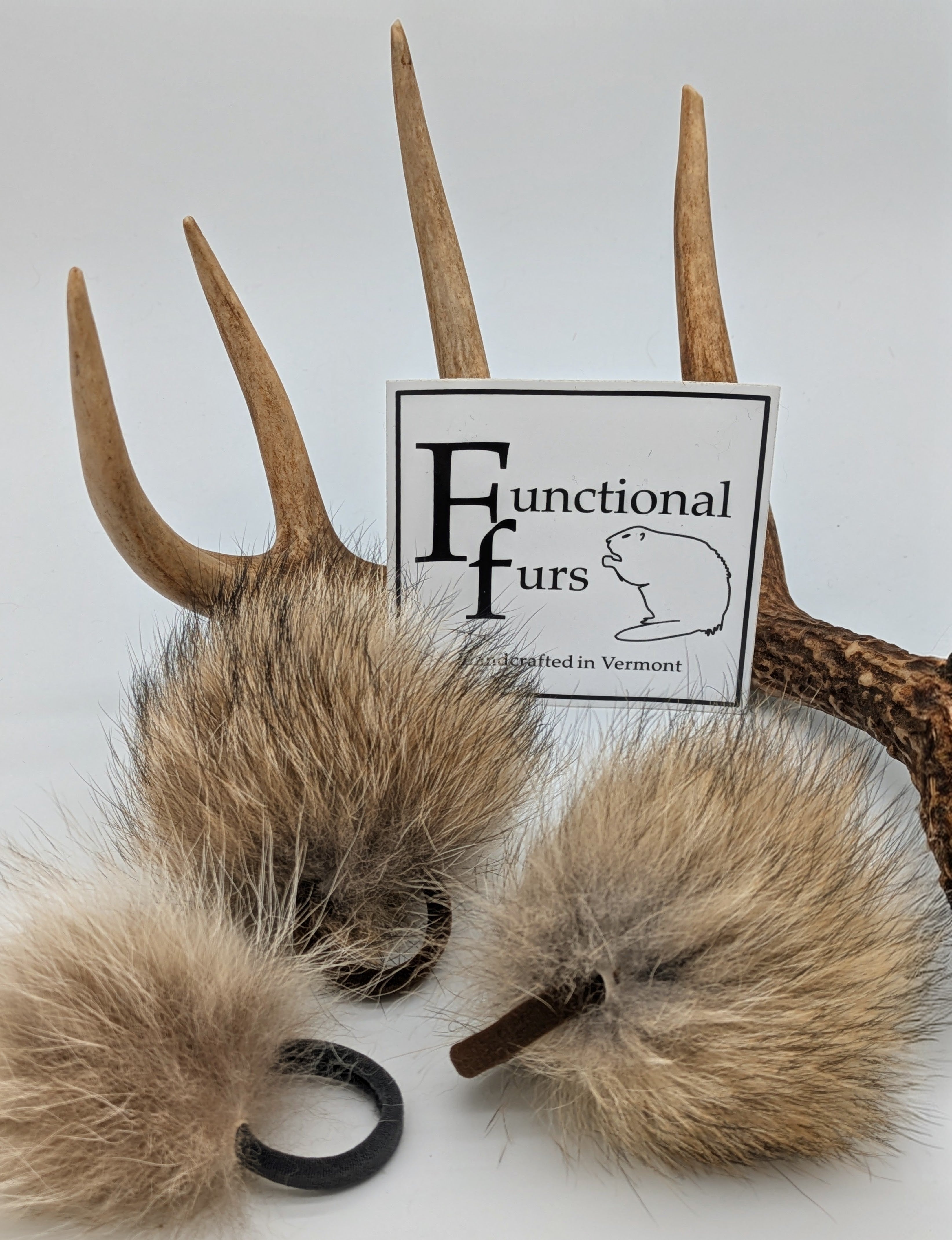 Fur Pompom Hair Ties